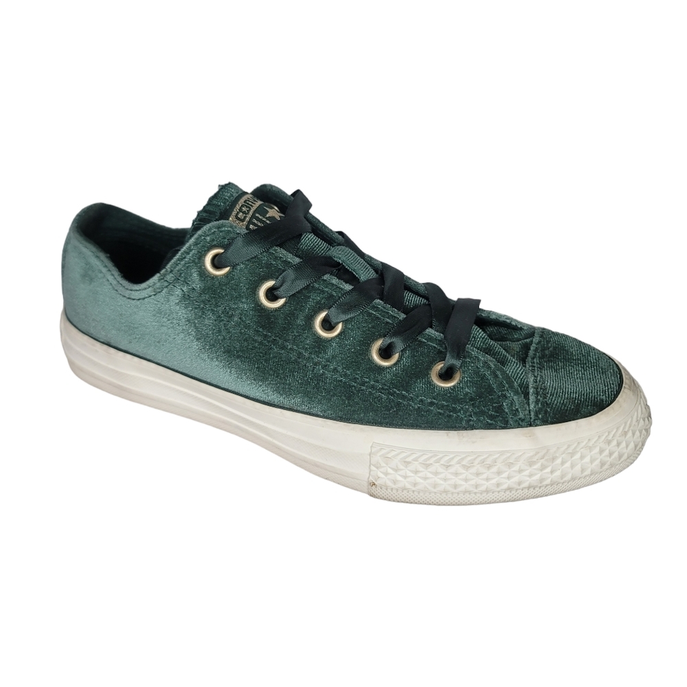 CONVERSE green velvet low top sneaker shoes